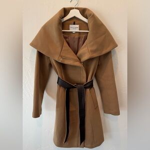 Cole Haan Women's Brown Trench Coat with Brown leather Belt